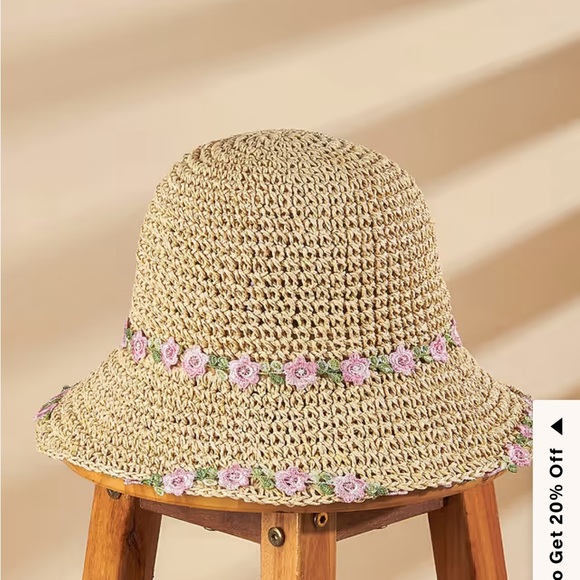 NWT Cupshe Blooming Skies Straw Hat - Picture 7 of 12